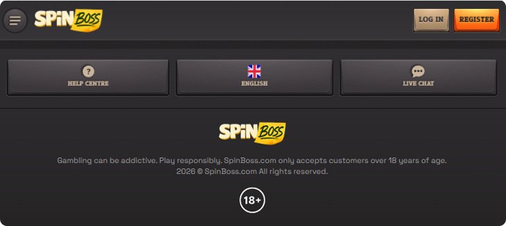 Spinboss casino bonus code in United Kingdom